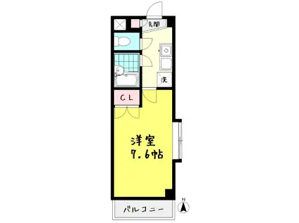 コンステラション(1K/4階)の間取り写真
