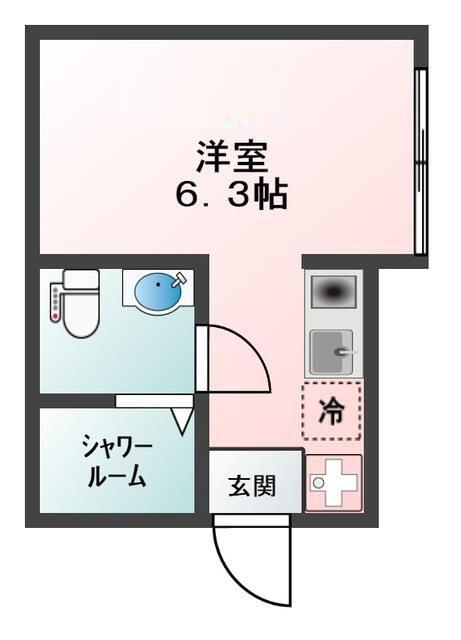GLANZ南馬込(ワンルーム/3階)の間取り写真
