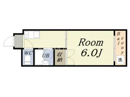 DO九条I(1K/7階)の間取り写真