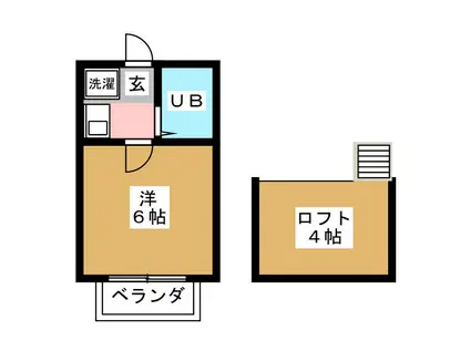 メゾン・エスポワール(1K/2階)の間取り写真