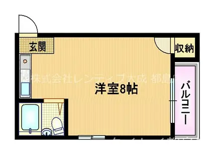 サンクチュアリ21(ワンルーム/2階)の間取り写真