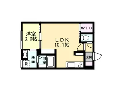 INTEGRAL TIERRA I(1LDK/1階)の間取り写真