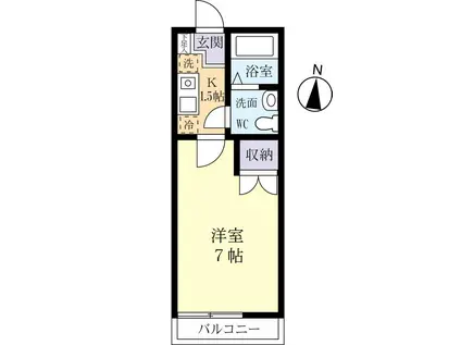 つくばエクスプレス つくば駅 バス乗車時間：5分 最寄りバス停で下車 徒歩5分 2階建 築40年(1K/1階)の間取り写真