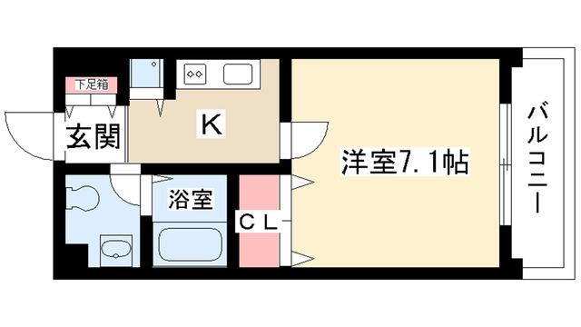 CONDE藤が丘(1K/4階)の間取り写真