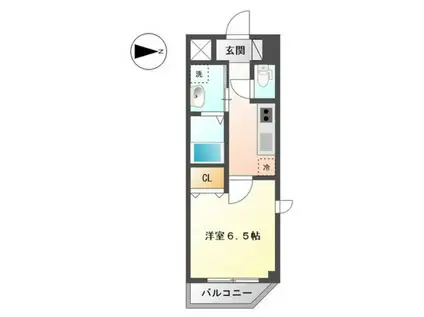 レコルト住吉(1K/2階)の間取り写真