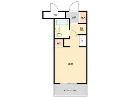 トップ片倉第一(ワンルーム/4階)の間取り写真