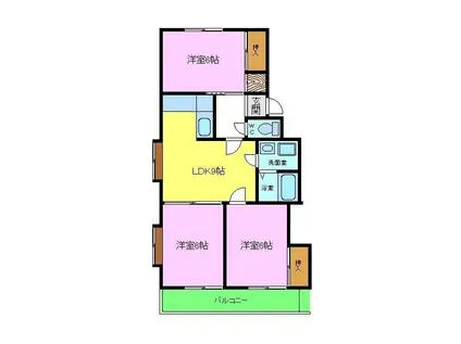 ファミールヴィラ(3LDK/1階)の間取り写真