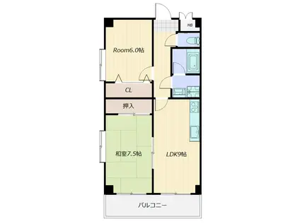 第2井筒マンション(2LDK/2階)の間取り写真