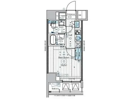 マキシヴ横浜吉野町トレ(1K/10階)の間取り写真