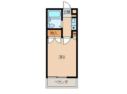 グラン・エスポワール(1K/2階)の間取り写真