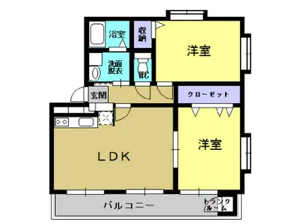 ベルメゾン(2LDK/2階)の間取り写真