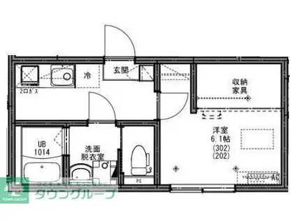 KEIAI RESIDENCE 西八王子IV(1K/2階)の間取り写真