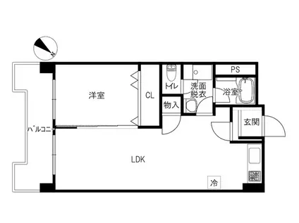 パークサイドレジデンス金沢(1LDK/6階)の間取り写真