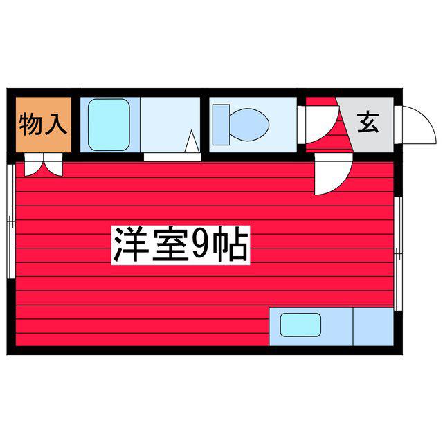チェリーテラス(ワンルーム/1階)の間取り写真