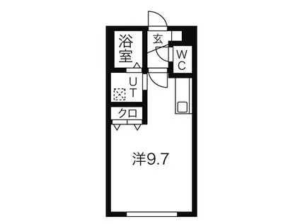 ポラリス中の島(ワンルーム/2階)の間取り写真