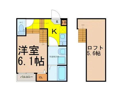 VILLETTA SASASHIMA (1SK/1階)の間取り写真