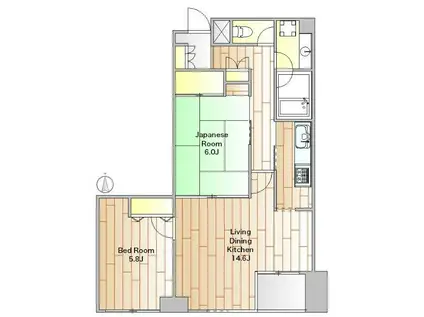 高雅ホームズ学芸大学(2LDK/3階)の間取り写真