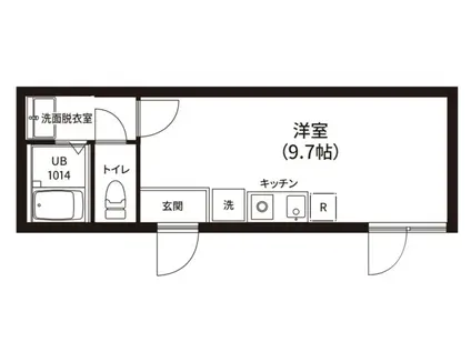 レピュア新板橋駅前レジデンス(ワンルーム/2階)の間取り写真