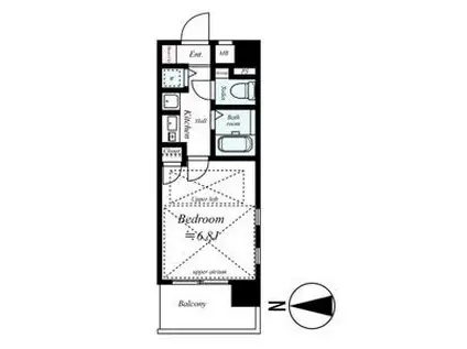 プロシード新大阪シティライフ(1K/8階)の間取り写真