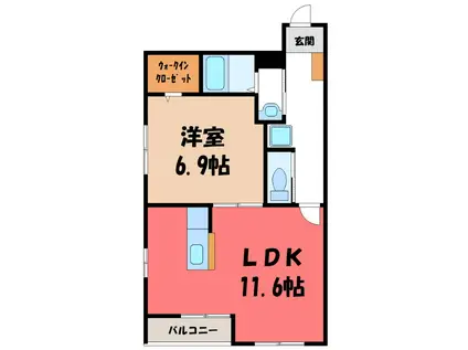 ARTE CUORE(1LDK/3階)の間取り写真