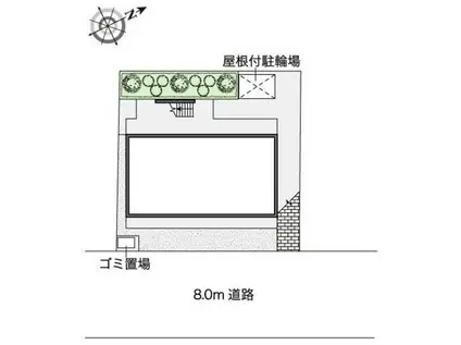 レオパレスカーサGOYA(1K/2階)の間取り写真
