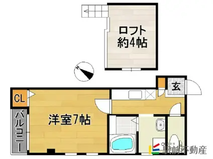 イル・グラッツィア薬院大通(1K/3階)の間取り写真