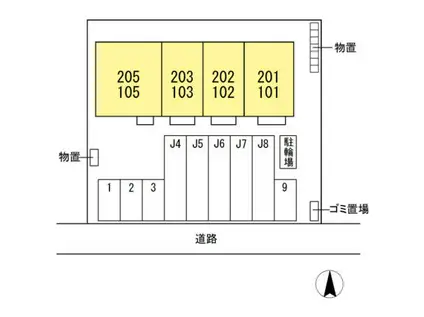カメリアハイム(1LDK/1階)の間取り写真