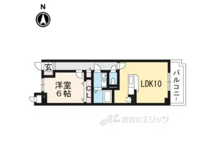 エアリーヒルズ 小野(1LDK/2階)の間取り写真