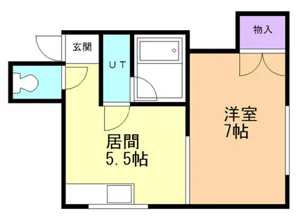 メゾンレガシーC(1DK/1階)の間取り写真