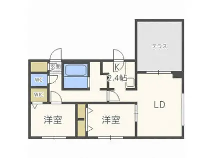 M-STYLE.STELLA(2LDK/1階)の間取り写真