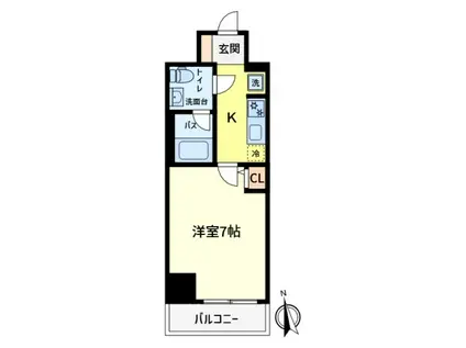 GENOVIA金町(1K/5階)の間取り写真