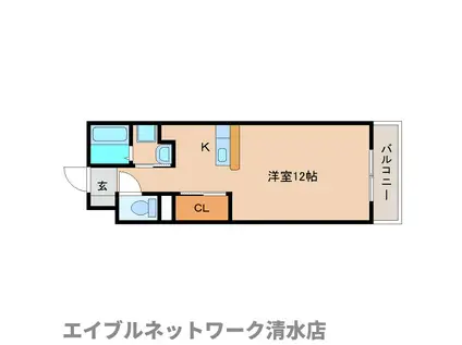 バンテージおりど(ワンルーム/4階)の間取り写真