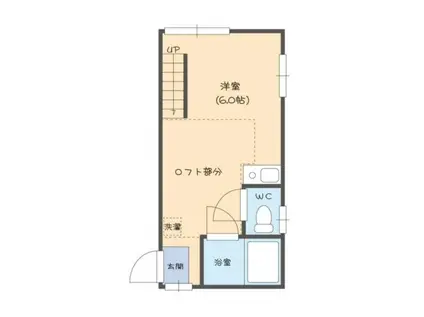 西武新宿線 野方駅 徒歩9分 2階建 築32年(ワンルーム/2階)の間取り写真