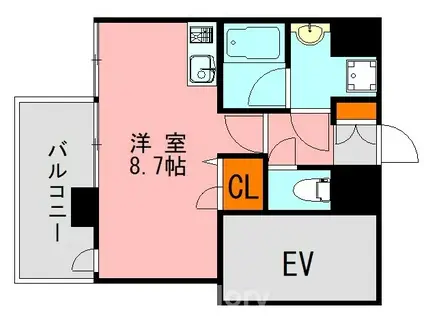 プロスペリテ(1LDK/3階)の間取り写真