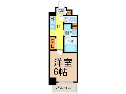 サンフィールド(1K/2階)の間取り写真