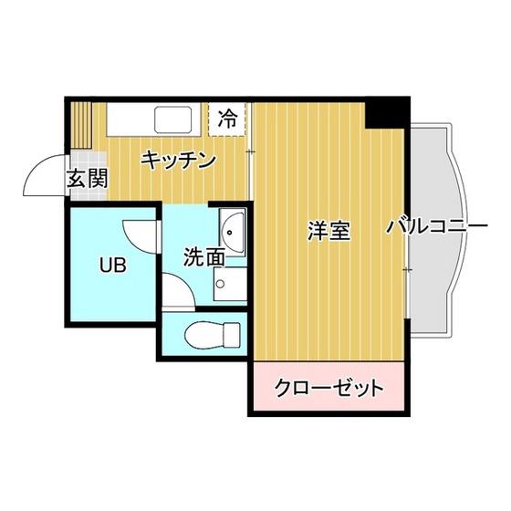 キャピタル平安(1K/4階)の間取り写真