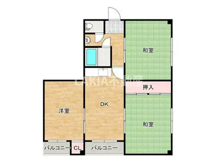 プレジール中野(3DK/5階)の間取り写真