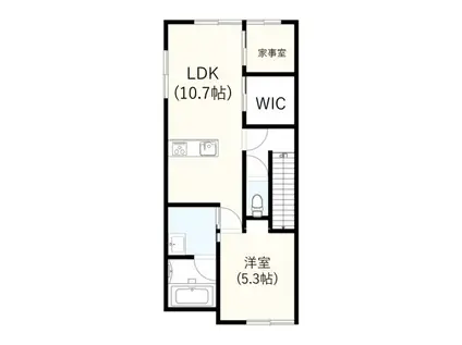 ミユール川崎(1LDK/2階)の間取り写真