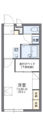 レオパレスガーデン 岩出(1K/1階)の間取り写真