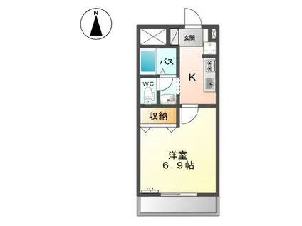 ロイヤルスクエア(1K/1階)の間取り写真