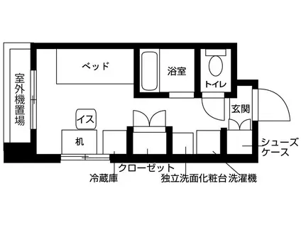 レジディア九大学研都市(ワンルーム/3階)の間取り写真