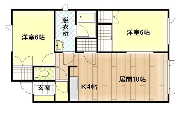 KTハウスA(2LDK/1階)の間取り写真