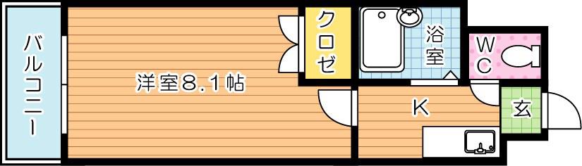 FSFLATS古船場 (1K/5階)の間取り写真