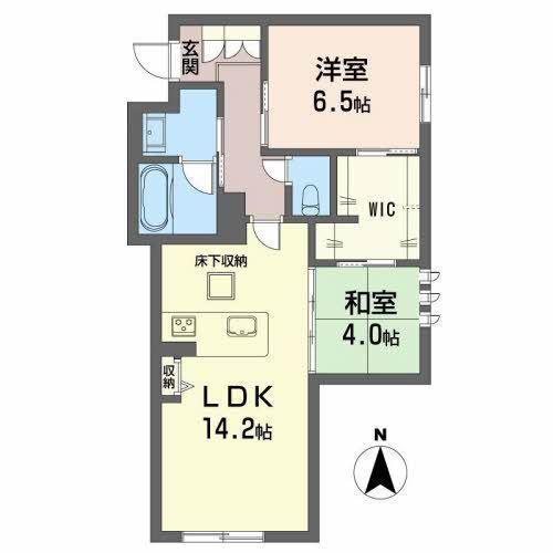 シャーメゾンCOMFORZA(2LDK/1階)の間取り写真