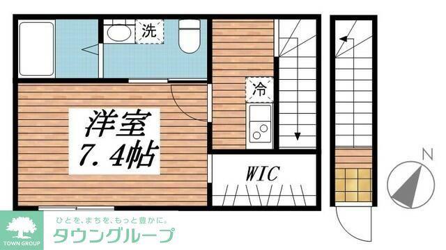 パークステート桜(1K/2階)の間取り写真