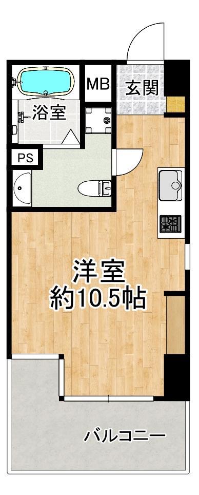 ソフィットクラブ(1K/6階)の間取り写真