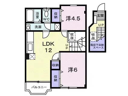 ナルチーゾII(2LDK/2階)の間取り写真