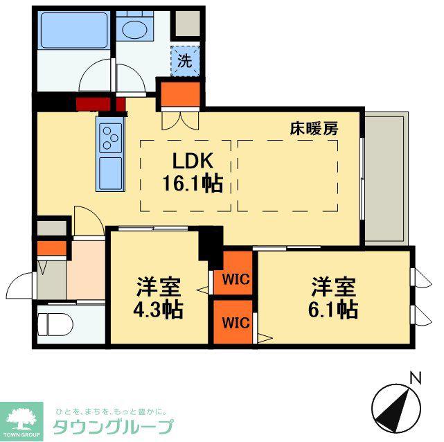 VICTOIRE 南流山(2LDK/2階)の間取り写真