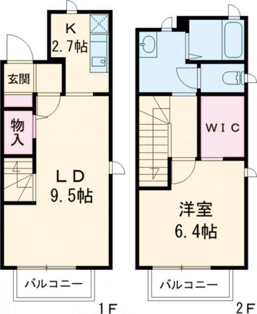 HABITAT(1LDK/1階)の間取り写真