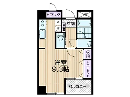 プレム武蔵浦和(1K/3階)の間取り写真